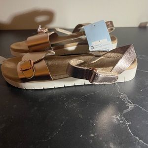 Toddler Girls Gold Sandals